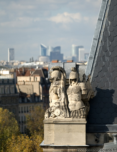 Vue sur la Rive Gauche avec la Dfense en arrire plan