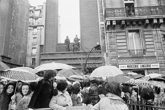 Obsques du chanteur  Claude Franois - 15 mars 1978