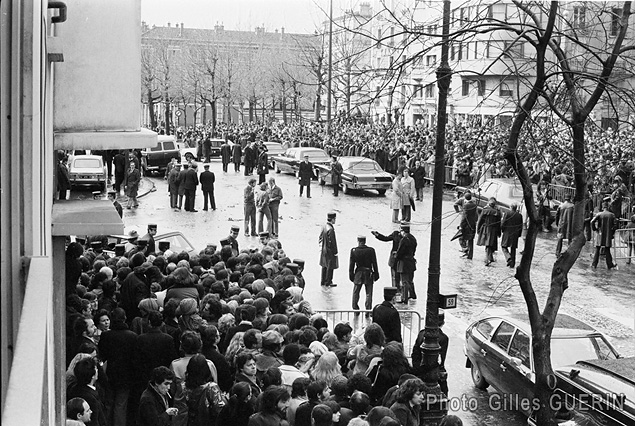 Obsques du chanteur  Claude Franois - 15 mars 1978