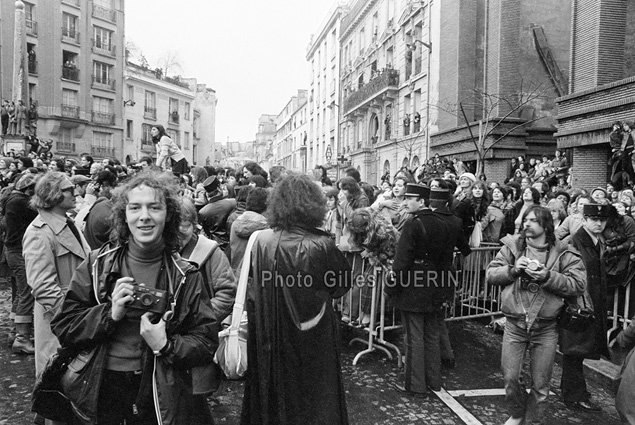 Obsques du chanteur  Claude Franois - 15 mars 1978