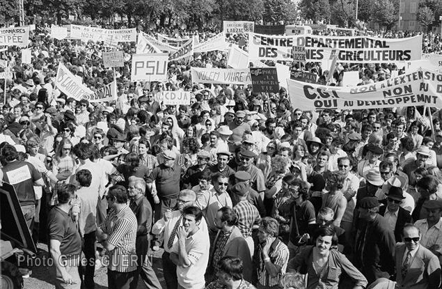 Manifestation des paysans du Larzac  Rodez - Juillet 1972