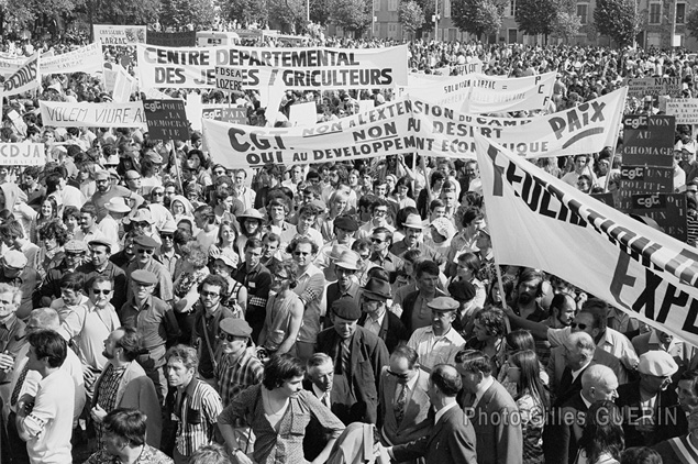 Manifestation des paysans du Larzac à Rodez - Juillet 1972