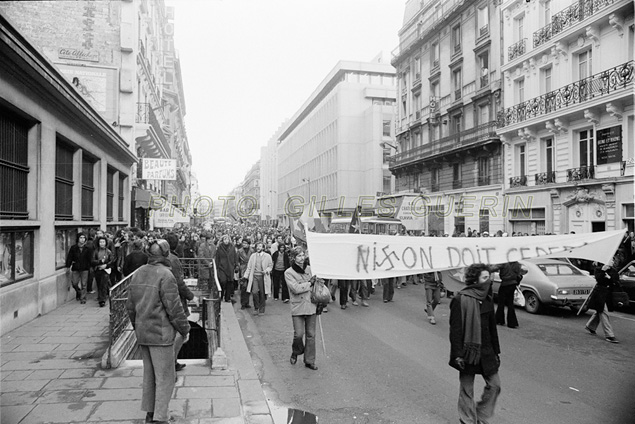 Manifestation à Paris contre la guerre du Viêt Nam 20/01/1973