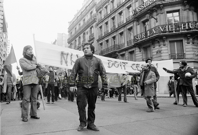 Manifestation à Paris contre la guerre du Viêt Nam 20/01/1973