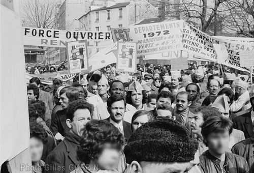 Grève à l'usine Renault de l'île Seguin à Boulogne-Billancourt - 27 mars 1973