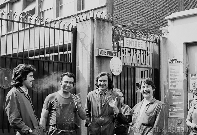 Grève à l'usine Renault de l'île Seguin à Boulogne-Billancourt - 27 mars 1973