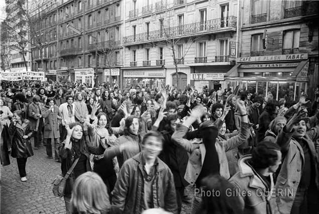 Manifestation unitaire ouvriers lycens 9 avril 1973