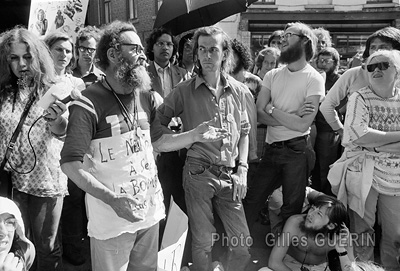 Marche non violente Londres-Paris pour la suspension des essais nuclaires - Wattrelos - 26 mai 1973