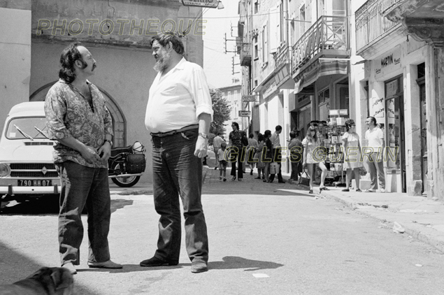 Gaston Beltrame et Jean-Pierre Chabrol - Les Vans (07), rue Droite - 15 juillet 1972