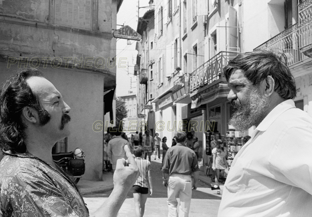 Gaston Beltrame et Jean-Pierre Chabrol - Les Vans (07), rue Droite - 15 juillet 1972