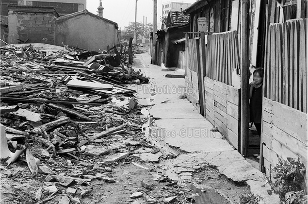 Dmolition du bidonville du Franc Moisin en Seine-Saint-Denis