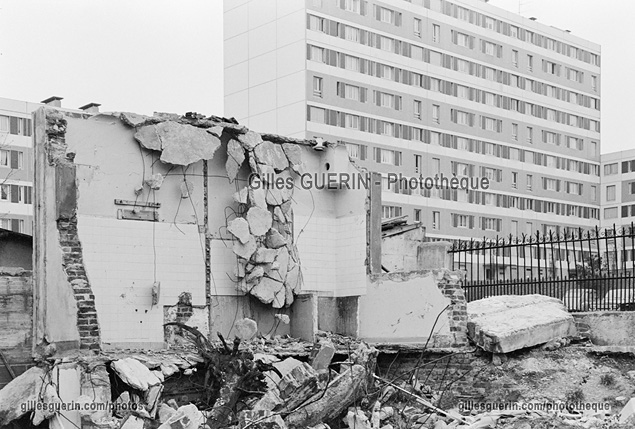 Cits de banlieue en le-de-France - Cit du Moulin Vert - Vitry sur Seine - Dcembre 1973