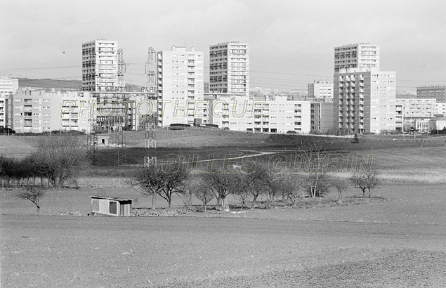 Champs cultivs  et cit en banlieue parisienne - 1974