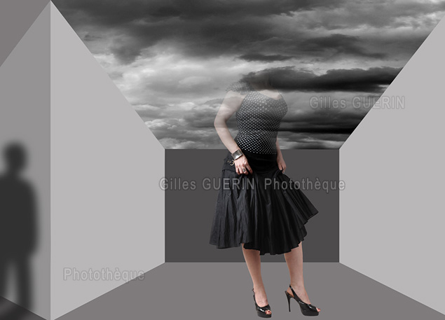 Photomontage - La tte dans les nuages