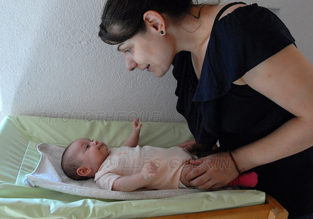 Une maman et son bb