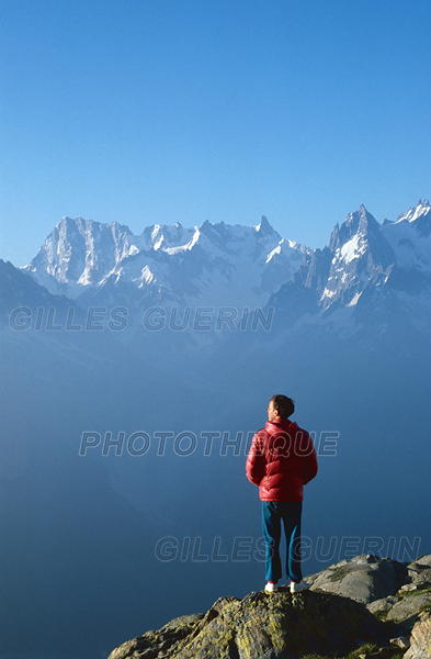 Randonne face  la chaine du Mont Blanc - 1985