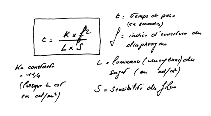 Dtermination du temps d'exposition